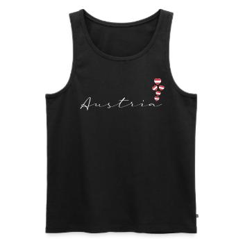 Autriche - Débardeur bio Premium Homme - noir - Devant - AI Model Male 178 light (178cm)