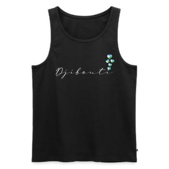 Dschibuti - Männer Premium Bio Tank Top - Schwarz - Vorne - AI Model Male 178 light (178cm)