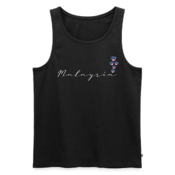 Malaysia - Männer Premium Bio Tank Top - Schwarz - Vorne - AI Model Male 178 light (178cm)