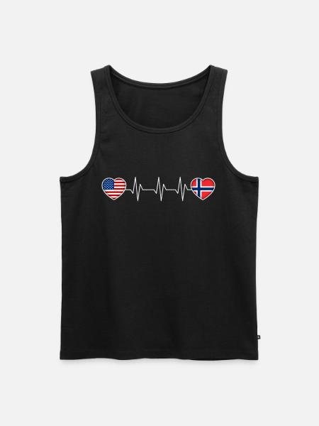 Norvège - Débardeur bio Premium Homme - noir