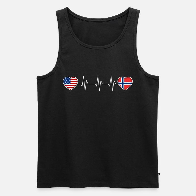Norwegen - Männer Premium Bio Tank Top - Schwarz