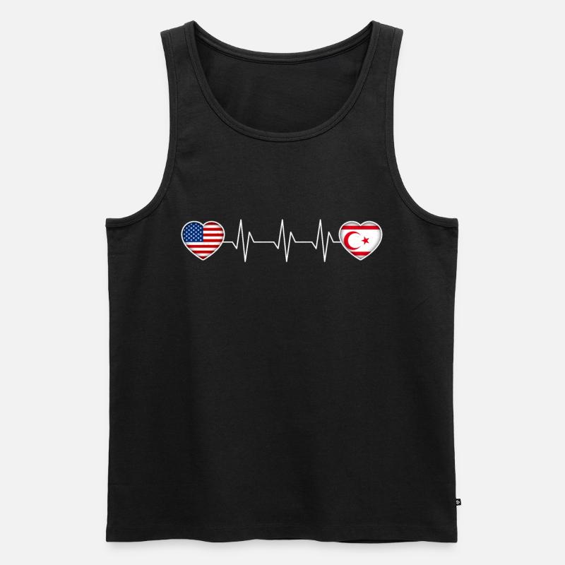 Nordzypern - Männer Premium Bio Tank Top - Schwarz