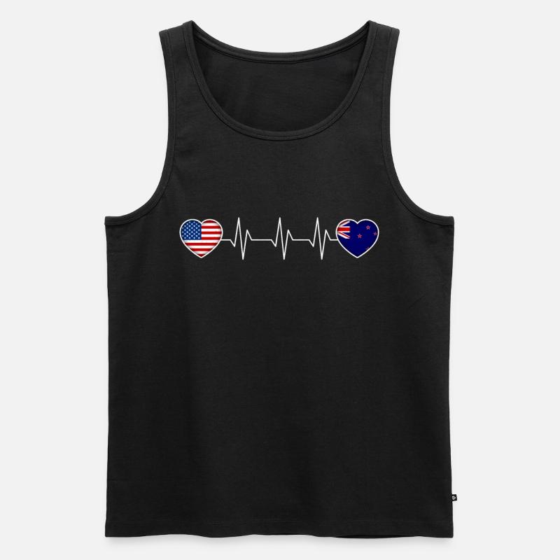 Neuseeland - Männer Premium Bio Tank Top - Schwarz