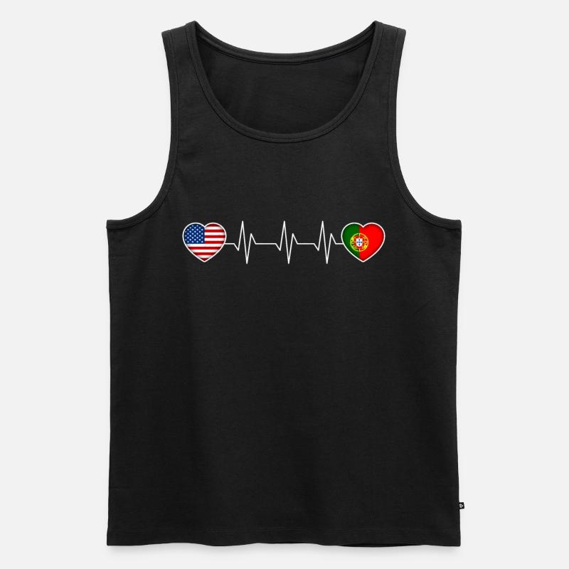 Portugal - Männer Premium Bio Tank Top - Schwarz