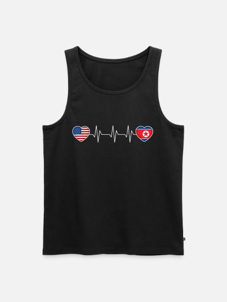 North Korea - Men's Premium Organic Tank Top - black