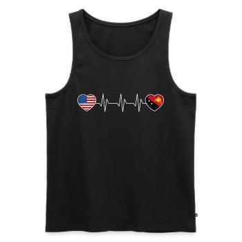 Papua-Neuguinea - Männer Premium Bio Tank Top - Schwarz - Vorne - AI Model Male 178 light (178cm)