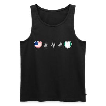 Nigeria - Männer Premium Bio Tank Top - Schwarz - Vorne - AI Model Male 178 light (178cm)