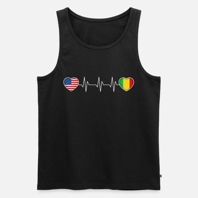 Mali - Männer Premium Bio Tank Top - Schwarz