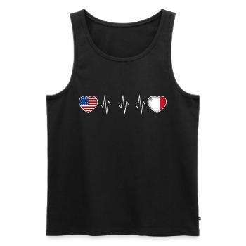 Malta - Men's Premium Organic Tank Top - black - Front - AI Model Male 178 light (178cm)
