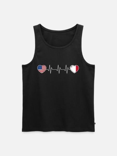 Malta - Men's Premium Organic Tank Top - black