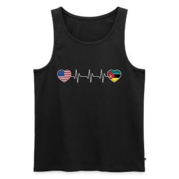 Mozambique - Men's Premium Organic Tank Top - black - Front - AI Model Male 178 light (178cm)