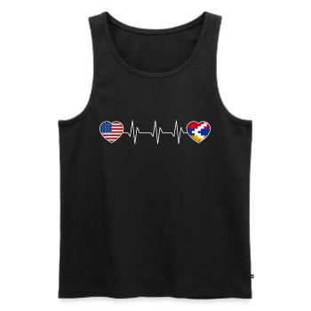 Haut-Karabakh - Débardeur bio Premium Homme - noir - Devant - Michal (187cm)