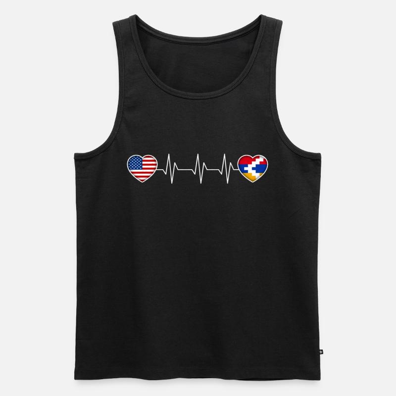 Bergkarabach - Männer Premium Bio Tank Top - Schwarz