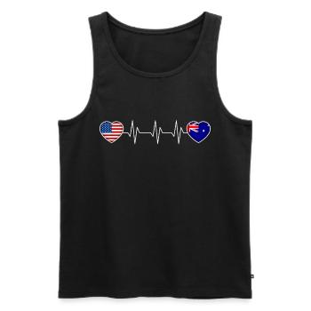 Heard und McDonaldinseln - Männer Premium Bio Tank Top - Schwarz - Vorne - Michal (187cm)