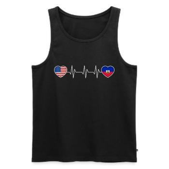 Haïti - Débardeur bio Premium Homme - noir - Devant - Michal (187cm)