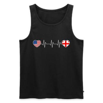 Georgien - Männer Premium Bio Tank Top - Schwarz - Vorne - AI Model Male 178 light (178cm)