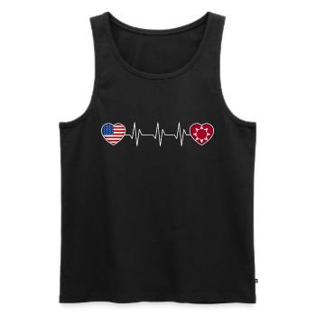 Lakota - Men's Premium Organic Tank Top - black - Front - Michal (187cm)