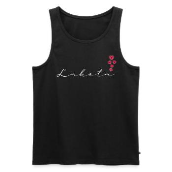 Lakota - Men's Premium Organic Tank Top - black - Front - Michal (187cm)
