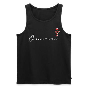Oman - Men's Premium Organic Tank Top - black - Front - AI Model Male 178 light (178cm)
