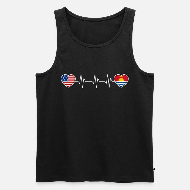 Kiribati - Männer Premium Bio Tank Top - Schwarz