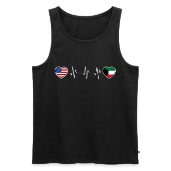 Kuwait - Männer Premium Bio Tank Top - Schwarz - Vorne - AI Model Male 178 light (178cm)