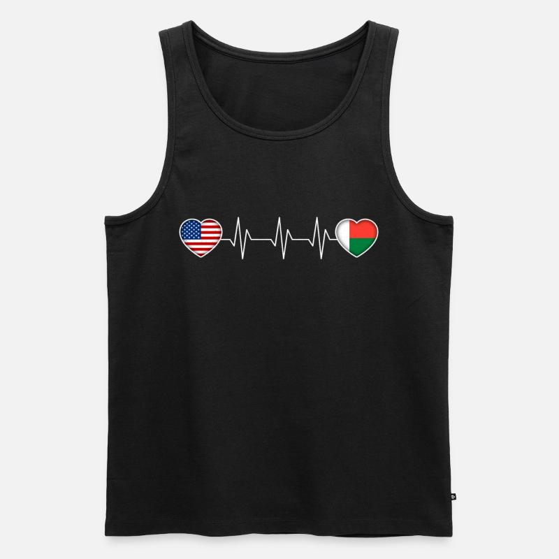 Madagaskar - Männer Premium Bio Tank Top - Schwarz