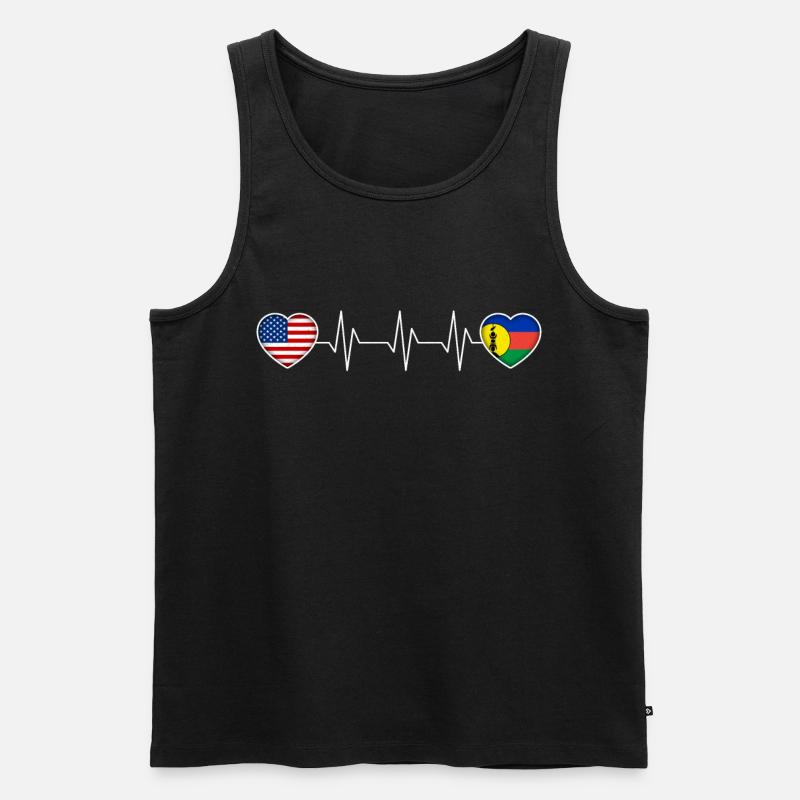Neukaledonien - Männer Premium Bio Tank Top - Schwarz