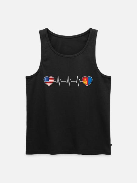 Mongolia - Men's Premium Organic Tank Top - black