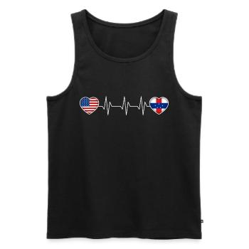 Netherlands Antilles - Men's Premium Organic Tank Top - black - Front - AI Model Male 178 light (178cm)