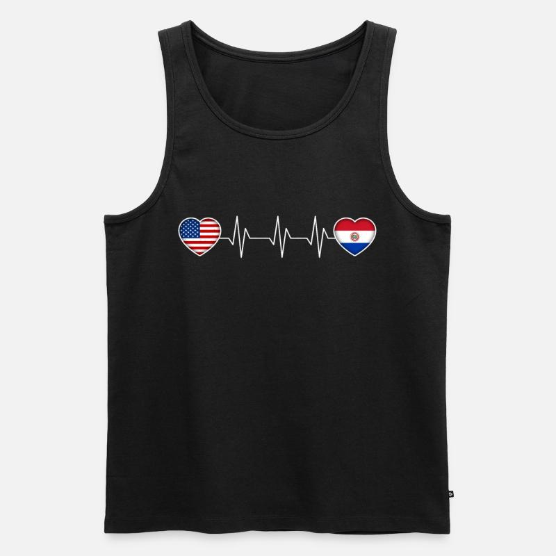 Paraguay - Männer Premium Bio Tank Top - Schwarz