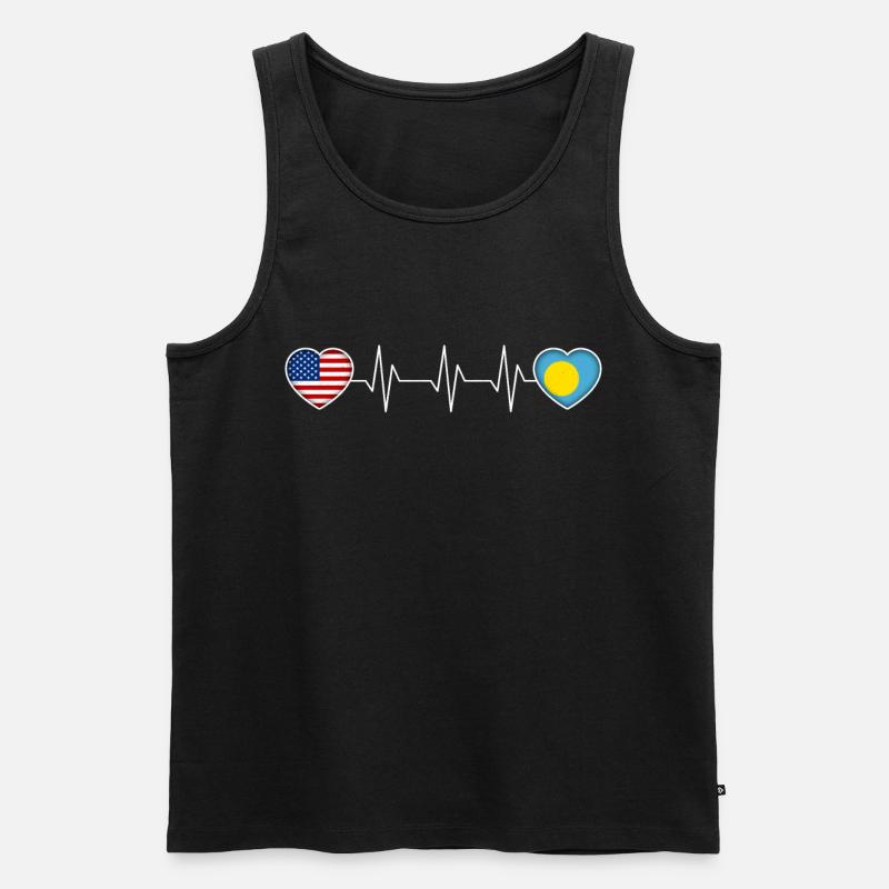 Palau - Männer Premium Bio Tank Top - Schwarz