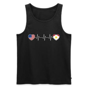 Saba - Männer Premium Bio Tank Top - Schwarz - Vorne - AI Model Male 178 light (178cm)
