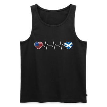 Schottland - Männer Premium Bio Tank Top - Schwarz - Vorne - AI Model Male 178 light (178cm)