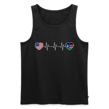 Südsudan - Männer Premium Bio Tank Top - Schwarz - Vorne - AI Model Male 178 light (178cm)