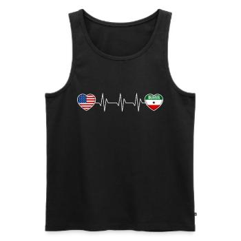 Somaliland - Men's Premium Organic Tank Top - black - Front - AI Model Male 178 light (178cm)