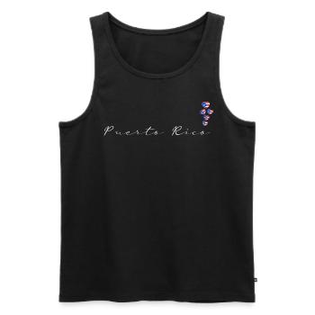Puerto Rico - Débardeur bio Premium Homme - noir - Devant - AI Model Male 178 light (178cm)