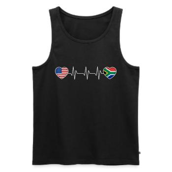 Südafrika - Männer Premium Bio Tank Top - Schwarz - Vorne - AI Model Male 178 light (178cm)