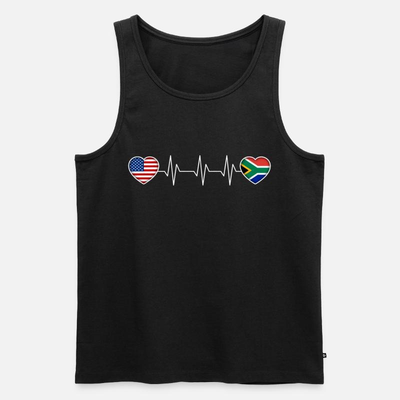 Südafrika - Männer Premium Bio Tank Top - Schwarz