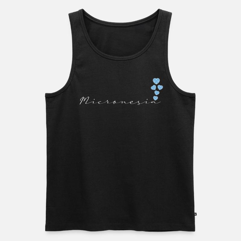 Mikronesien - Männer Premium Bio Tank Top - Schwarz