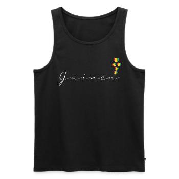 Guinée - Débardeur bio Premium Homme - noir - Devant - AI Model Male 178 light (178cm)