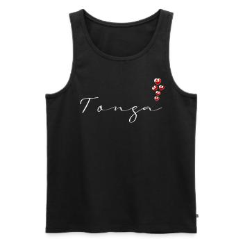 Tonga - Débardeur bio Premium Homme - noir - Devant - AI Model Male 178 light (178cm)