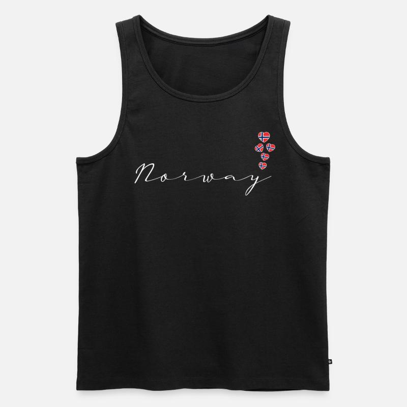Norwegen - Männer Premium Bio Tank Top - Schwarz
