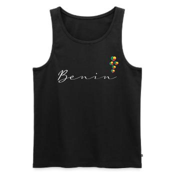 Bermudes - Débardeur bio Premium Homme - noir - Devant - AI Model Male 178 light (178cm)