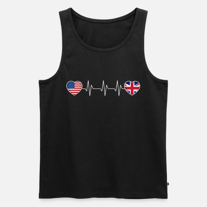 Großbritannien - Männer Premium Bio Tank Top - Schwarz
