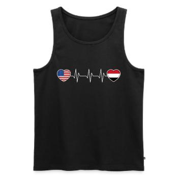Jemen - Männer Premium Bio Tank Top - Schwarz - Vorne - AI Model Male 178 light (178cm)