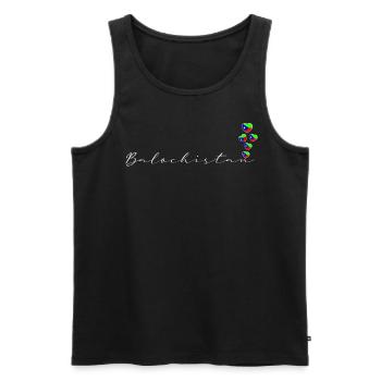 Baloutchistan - Débardeur bio Premium Homme - noir - Devant - Michal (187cm)