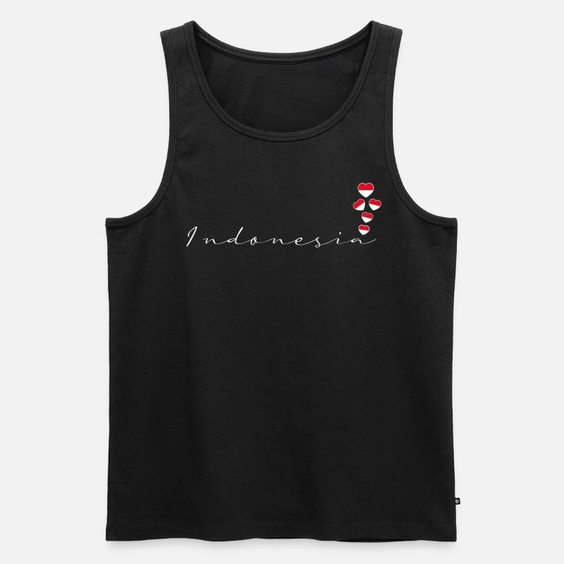 Indonesien - Männer Premium Bio Tank Top - Schwarz