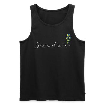 Sweden - Men's Premium Organic Tank Top - black - Front - AI Model Male 178 light (178cm)
