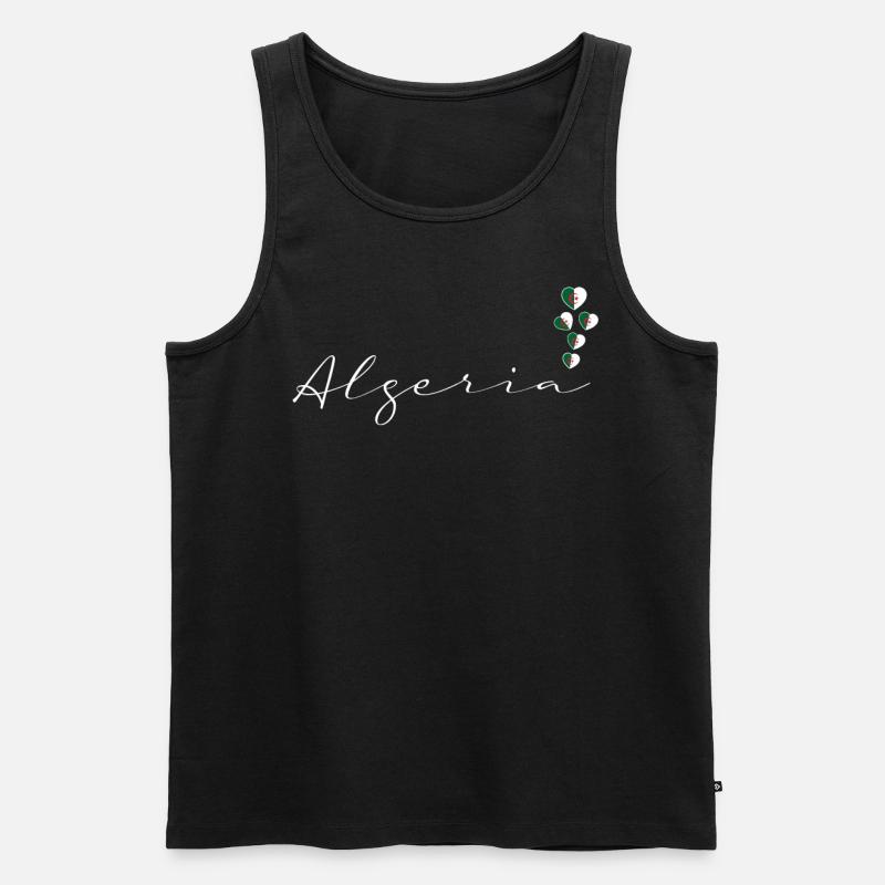 Algerien - Männer Premium Bio Tank Top - Schwarz