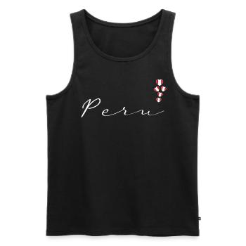 Peru - Men's Premium Organic Tank Top - black - Front - AI Model Male 178 light (178cm)